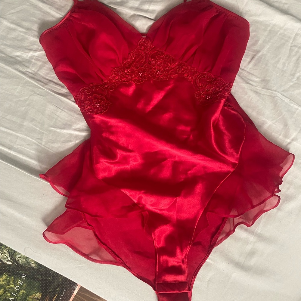 Victoria's Secret Red Satin Chemise